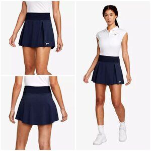 💕NIKE💕 Dri-Fit Advantage Tennis Skirt DX1421-451 ~ Obsidian/White  XL NWT